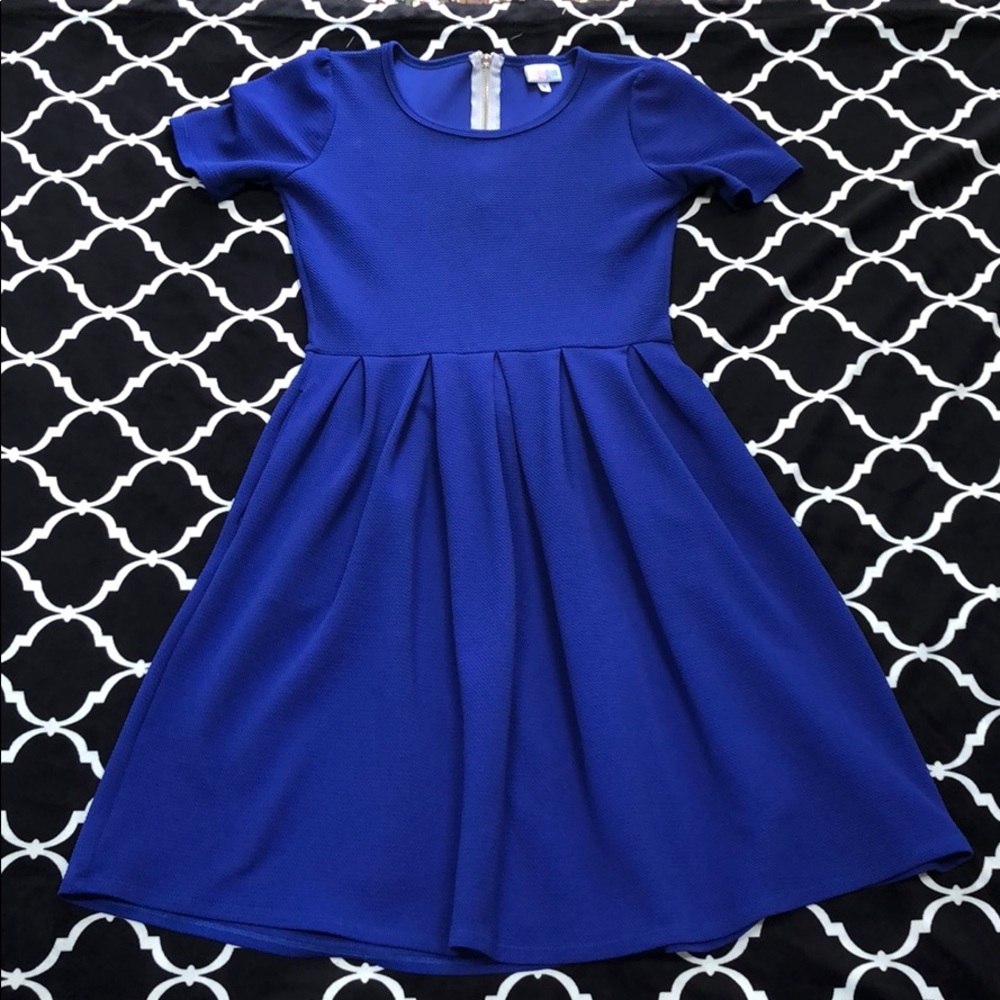 Blue Short Sleeve LuLaRoe Dress